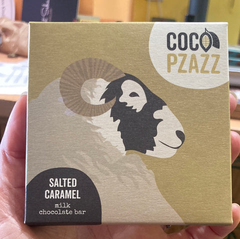 Coco Pzazz salted caramel milk chocolate