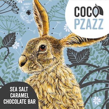 Coco pzazz sea salt caramel chocolate bar