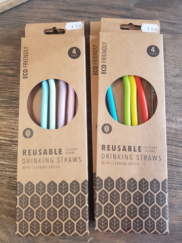 Reusable silicone straws