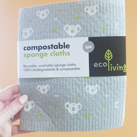 Compostable sponge cloths