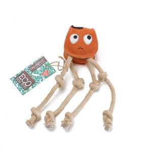Sid the squid green and wilds eco dog toy