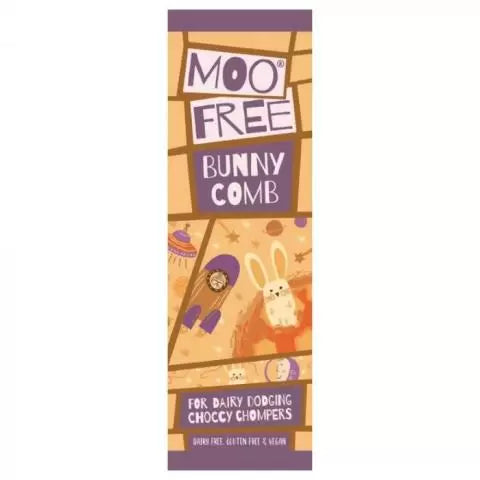 Moo free bunnycomb chocolate bar 20g
