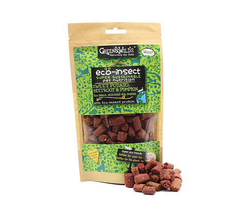 Eco insect sweet potato, beetroot and pumpkin eco dog snacks