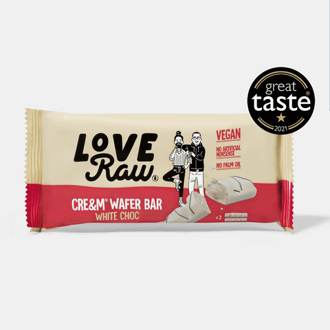 Love Raw Cre&m wafer bar white choc
