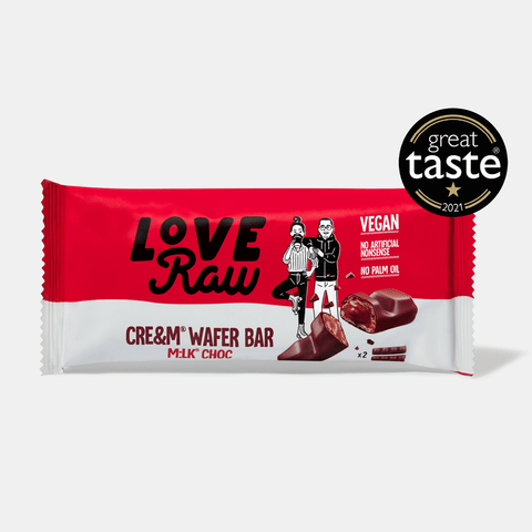 Love Raw  Cre&m wafer bar m:lk choc