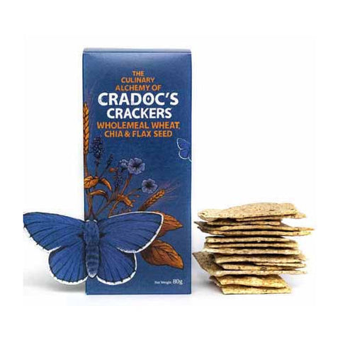 Cradocs wholewheat oat crackers chia, poppy and flax seeds