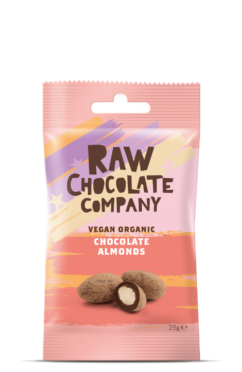 Raw chocolate vegan chocolate almond snack pack