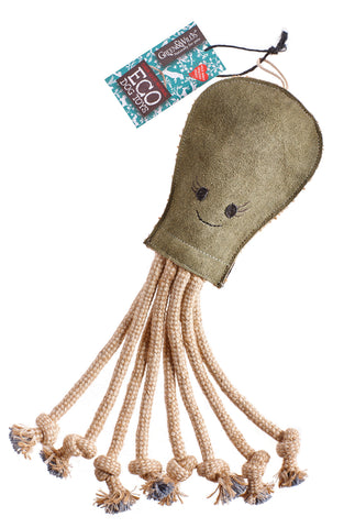 Olive the Octopus eco dog toy