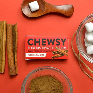 Chewsy cinnamon plastic free gum